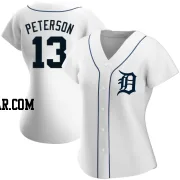 Dustin Peterson Women's Detroit Tigers White Replica Home Jersey