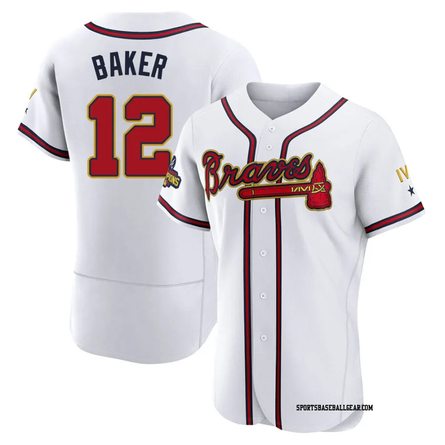 Dusty Baker Men's Atlanta Braves Gold Authentic White 2022 Program Jersey