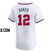 Dusty Baker Men's Atlanta Braves White Elite Home Jersey