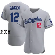 Dusty Baker Men's Los Angeles Dodgers Gray Authentic Away Jersey