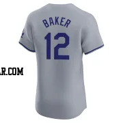 Dusty Baker Men's Los Angeles Dodgers Gray Elite Road Jersey