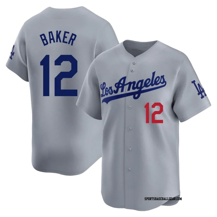 Dusty Baker Men's Los Angeles Dodgers Gray Limited Away Jersey