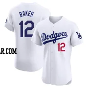 Dusty Baker Men's Los Angeles Dodgers White Elite Home Jersey