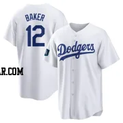 Dusty Baker Men's Los Angeles Dodgers White Replica 2024 World Tour Seoul Series Home Jersey