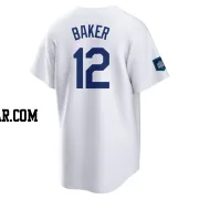 Dusty Baker Men's Los Angeles Dodgers White Replica 2024 World Tour Seoul Series Home Jersey