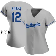 Dusty Baker Women's Los Angeles Dodgers Gray Authentic Road Jersey