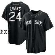 Dwight Evans Men's Boston Red Sox Black/White Replica Jersey