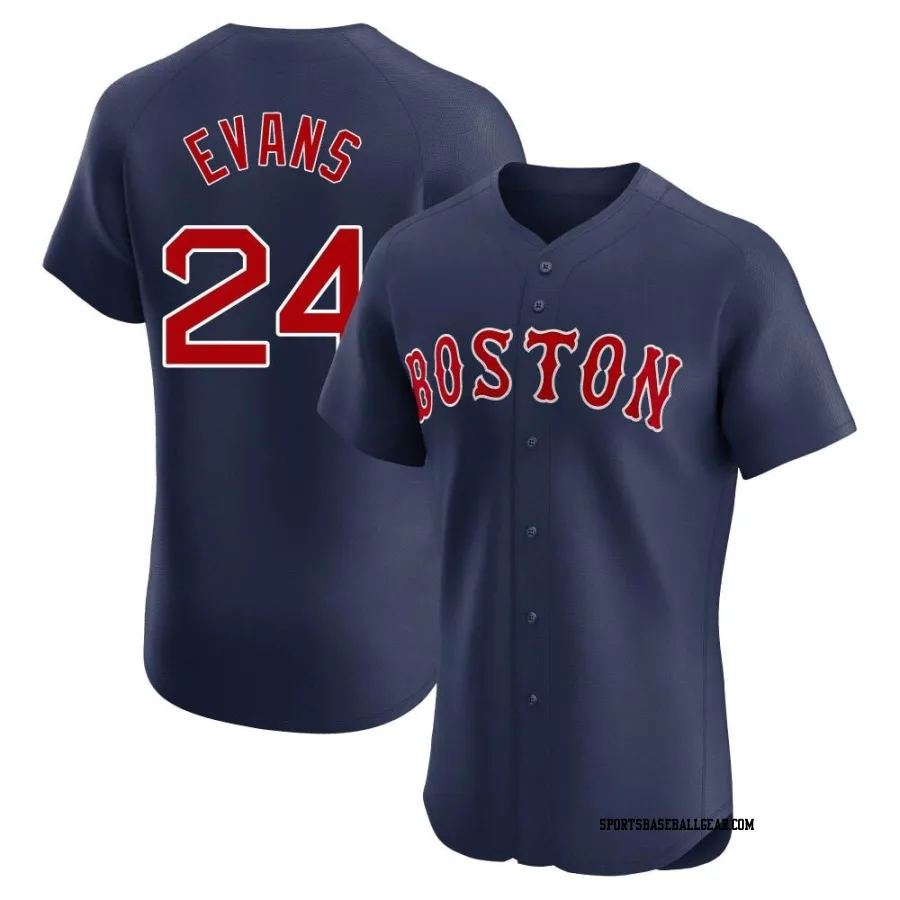 Dwight Evans Men's Boston Red Sox Navy Elite Alternate Jersey