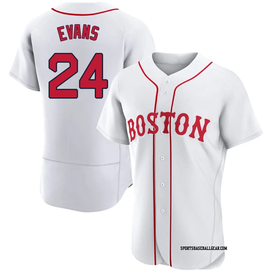 Dwight Evans Men's Boston Red Sox White Authentic 2021 Patriots' Day Jersey