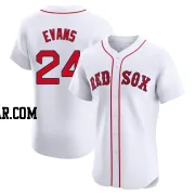 Dwight Evans Men's Boston Red Sox White Elite Home Patch Jersey