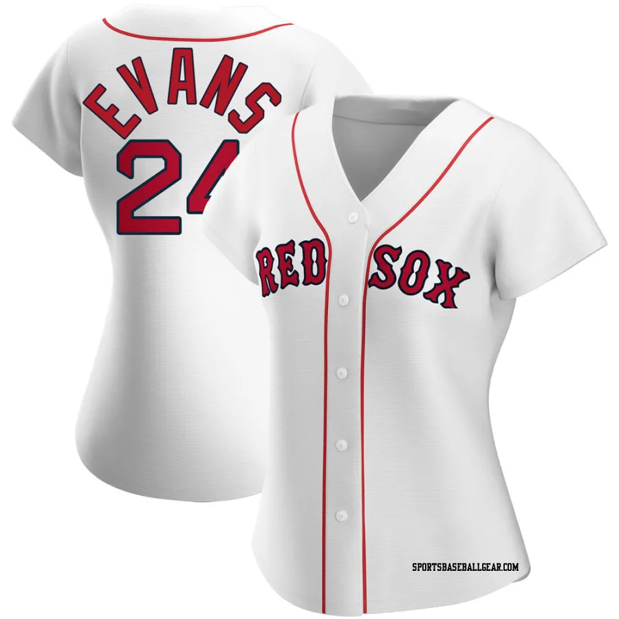 Dwight Evans Women's Boston Red Sox White Authentic Home Jersey