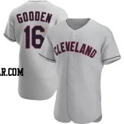 Dwight Gooden Men's Cleveland Guardians Gray Authentic Road Jersey