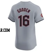 Dwight Gooden Men's Cleveland Guardians Gray Elite Road Jersey