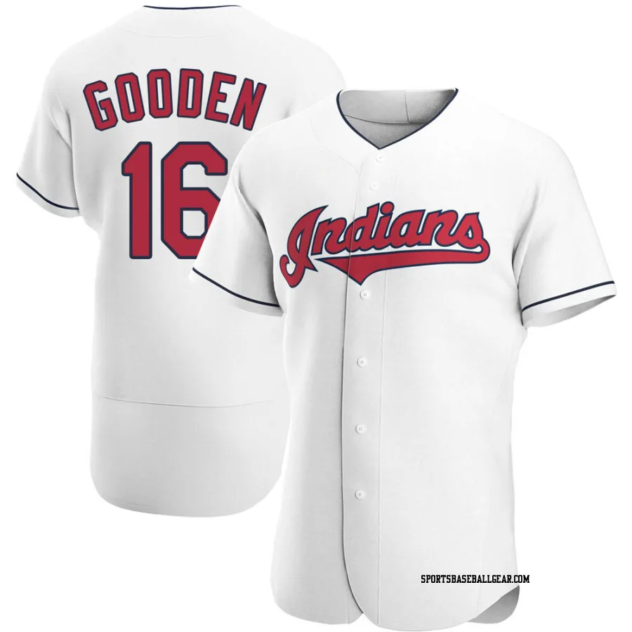 Dwight Gooden Men's Cleveland Guardians White Authentic Home Jersey