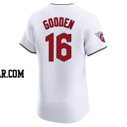 Dwight Gooden Men's Cleveland Guardians White Elite Home Jersey