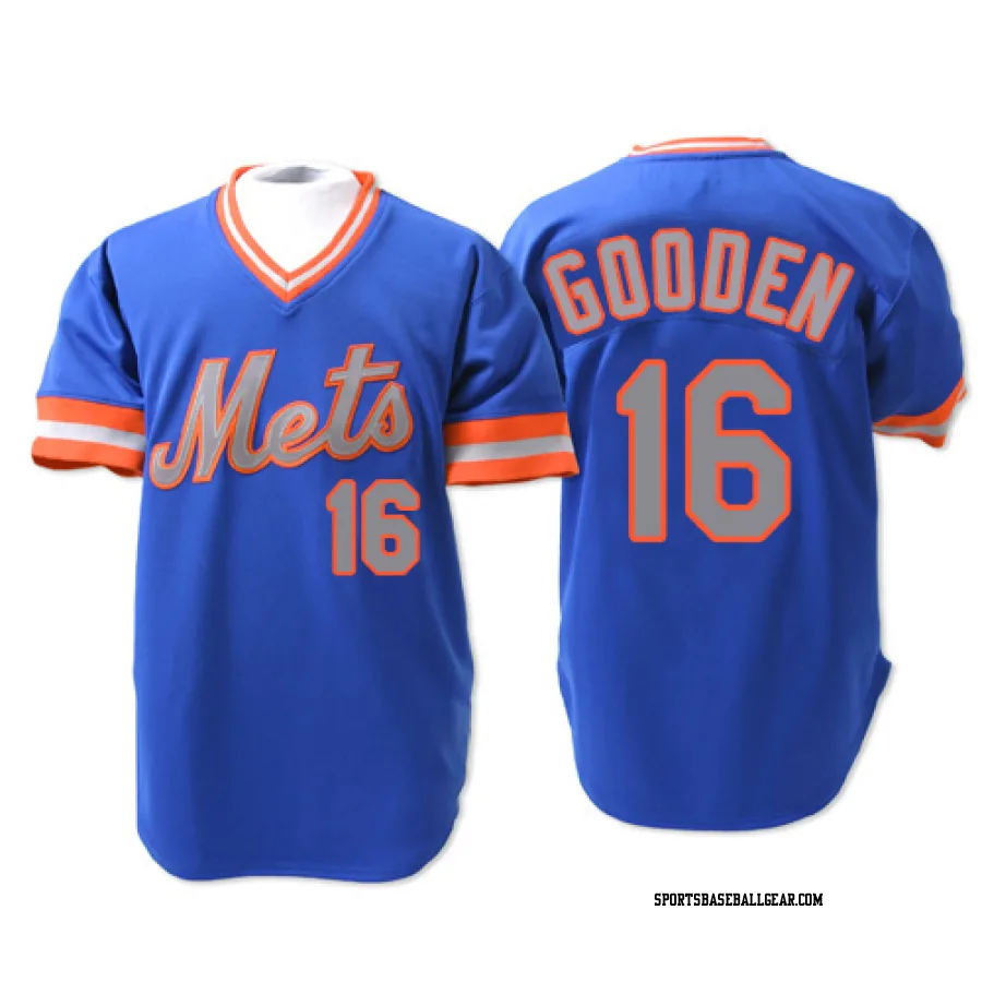 Dwight Gooden Men's New York Mets Blue Authentic 1983 Throwback Jersey