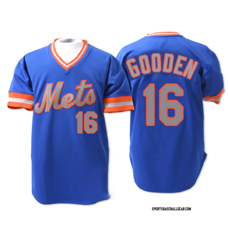 Dwight Gooden Men's New York Mets Blue Replica 1983 Throwback Jersey