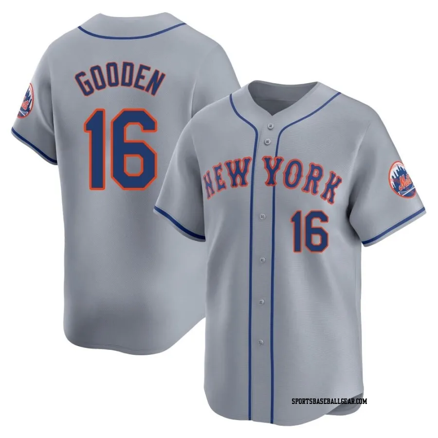 Dwight Gooden Men's New York Mets Gray Limited Away Jersey