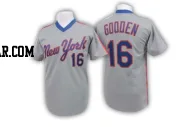 Dwight Gooden Men's New York Mets Grey Authentic Throwback Jersey