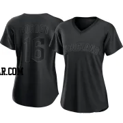 Dwight Gooden Women's Cleveland Guardians Black Replica Pitch Fashion Jersey