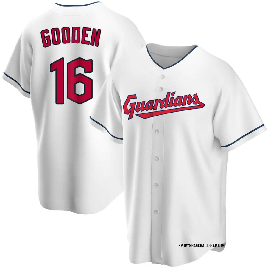 Dwight Gooden Youth Cleveland Guardians White Replica Home Jersey