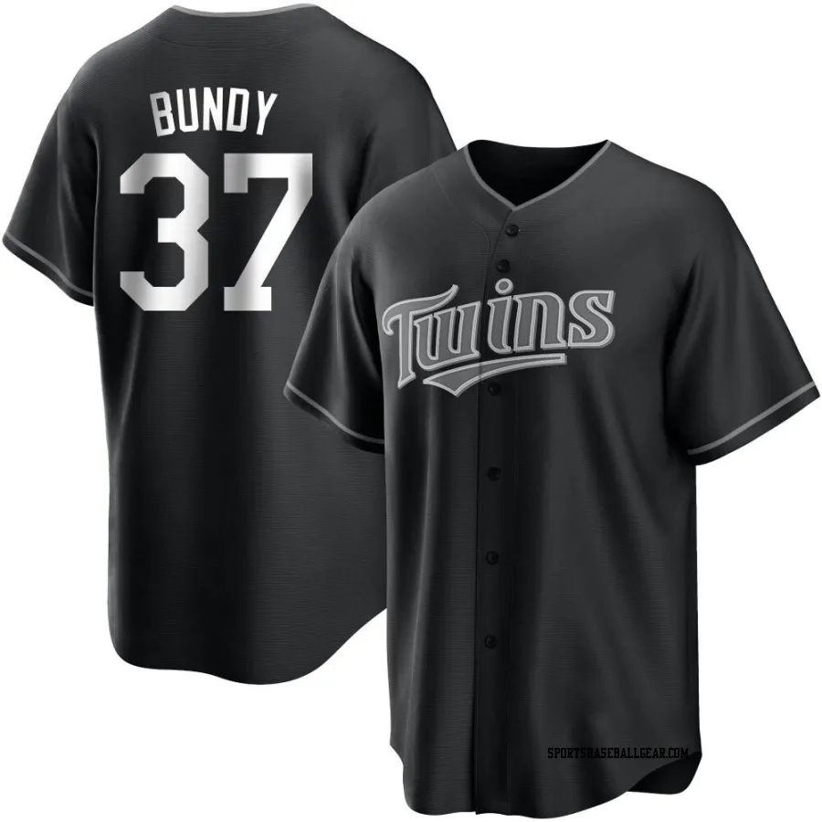 Dylan Bundy Men's Minnesota Twins Black/White Replica Jersey