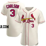 Dylan Carlson Men's St. Louis Cardinals Cream Authentic Alternate Jersey