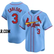 Dylan Carlson Men's St. Louis Cardinals Light Blue Limited Alternate Jersey