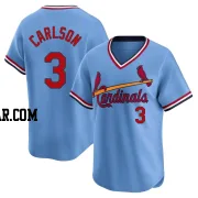 Dylan Carlson Men's St. Louis Cardinals Light Blue Limited Cooperstown Collection Jersey