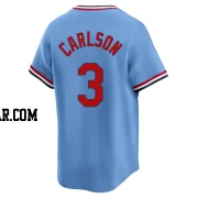 Dylan Carlson Men's St. Louis Cardinals Light Blue Limited Cooperstown Collection Jersey