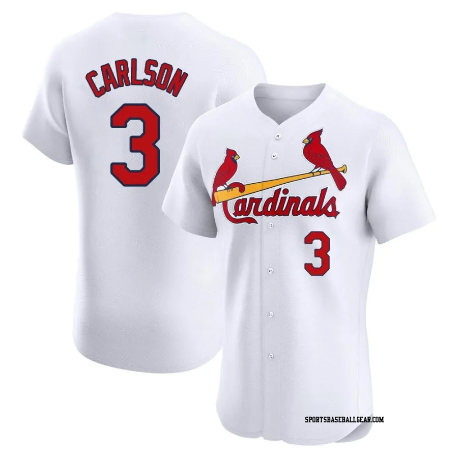 Dylan Carlson Men's St. Louis Cardinals White Elite Home Jersey