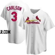 Dylan Carlson Men's St. Louis Cardinals White Replica Home Jersey