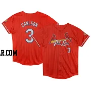 Dylan Carlson Toddler St. Louis Cardinals Red Limited Preschool 2024 City Connect Jersey