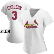 Dylan Carlson Women's St. Louis Cardinals White Authentic Home Jersey