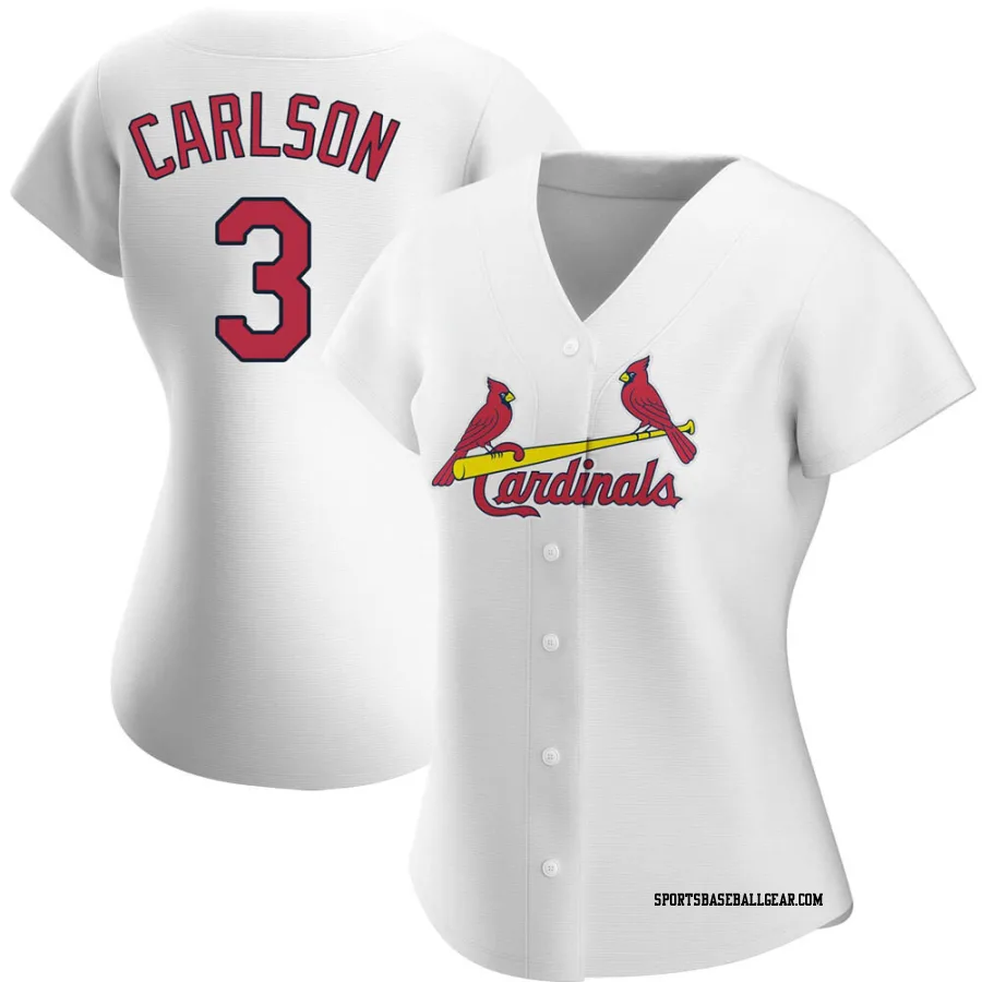 Dylan Carlson Women's St. Louis Cardinals White Authentic Home Jersey