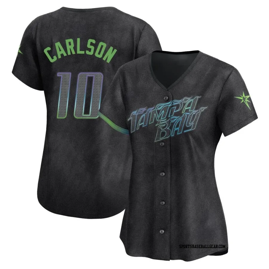 Dylan Carlson Women's Tampa Bay Rays Charcoal Limited 2024 City Connect Jersey