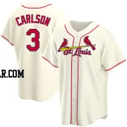 Dylan Carlson Youth St. Louis Cardinals Cream Replica Alternate Jersey