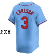 Dylan Carlson Youth St. Louis Cardinals Light Blue Limited Alternate Jersey