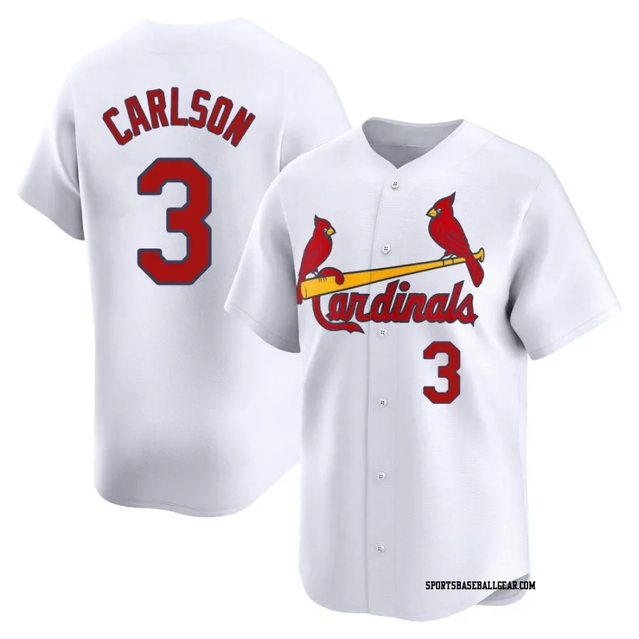 Dylan Carlson Youth St. Louis Cardinals White Limited Home Jersey