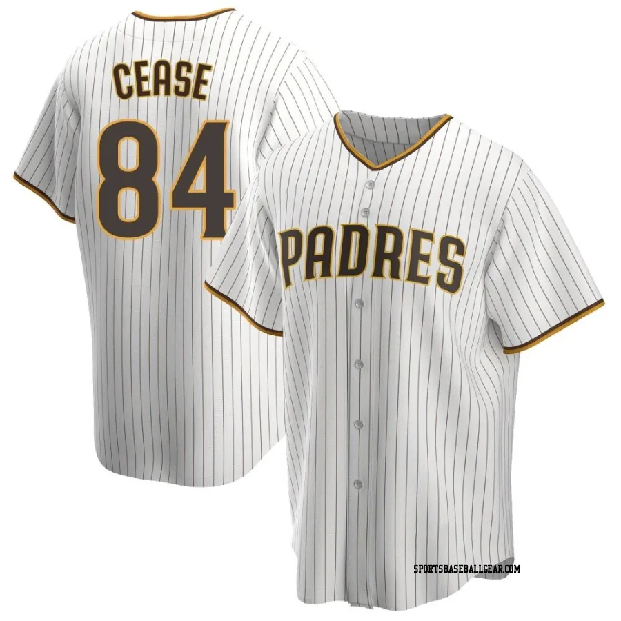 Dylan Cease Men's San Diego Padres White/Brown Replica Home Jersey