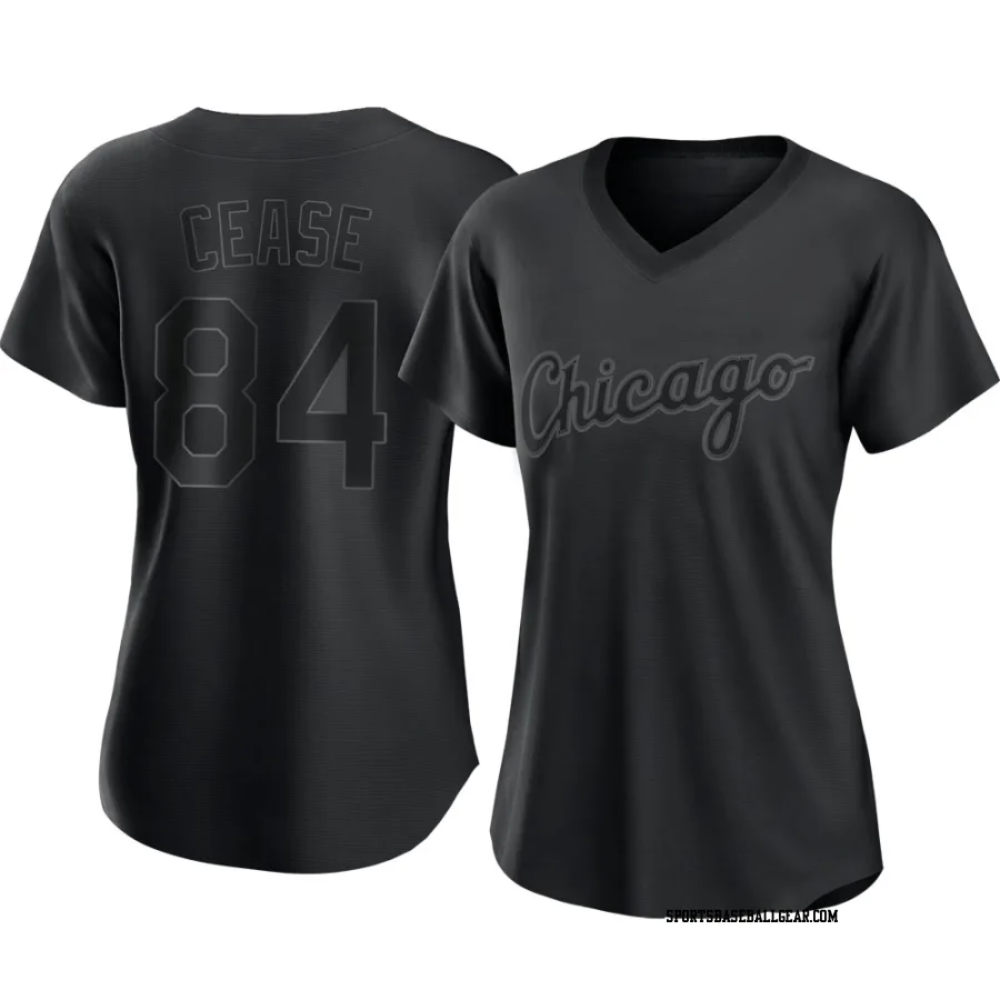 Dylan Cease Women's Chicago White Sox Black Authentic Pitch Fashion Jersey