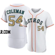 Dylan Coleman Men's Houston Astros Gold Authentic White 2023 Collection Jersey