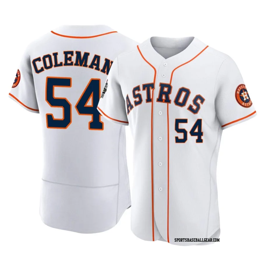 Dylan Coleman Men's Houston Astros White Authentic 2022 World Series Home Jersey