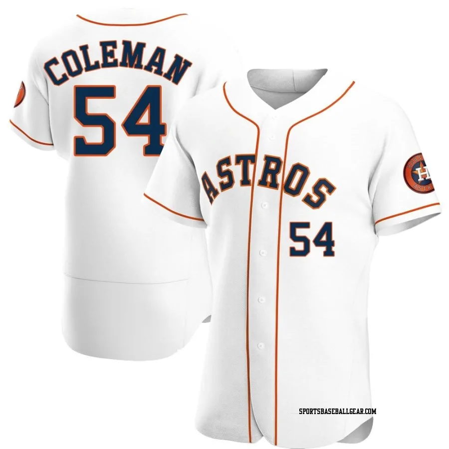 Dylan Coleman Men's Houston Astros White Authentic Home Jersey