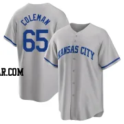 Dylan Coleman Men's Kansas City Royals Gray Replica 2022 Road Jersey