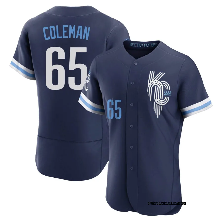 Dylan Coleman Men's Kansas City Royals Navy Authentic 2022 City Connect Jersey