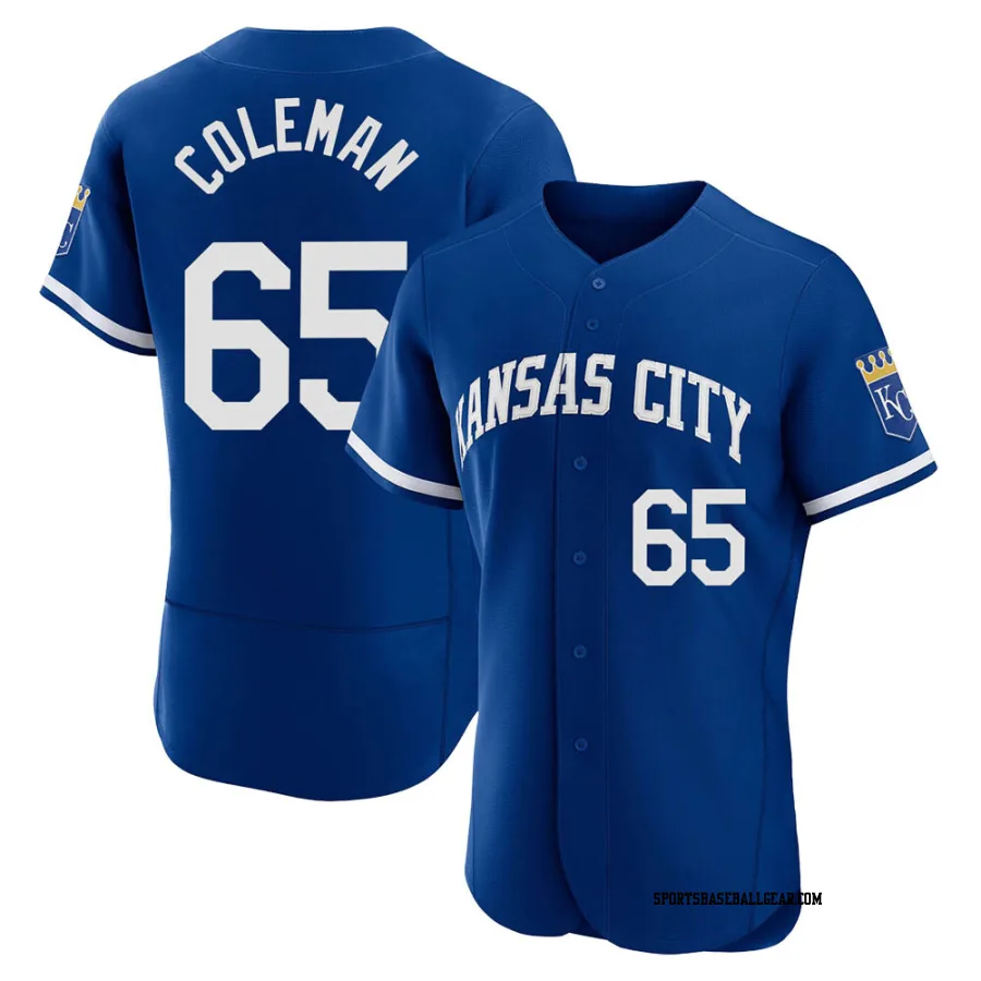 Dylan Coleman Men's Kansas City Royals Royal Authentic 2022 Alternate Jersey