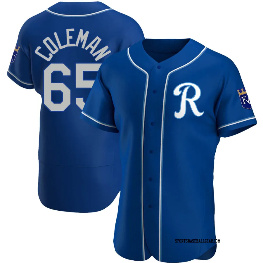 Dylan Coleman Men's Kansas City Royals Royal Authentic Alternate Jersey