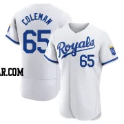 Dylan Coleman Men's Kansas City Royals White Authentic 2022 Home Jersey