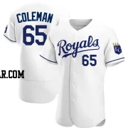 Dylan Coleman Men's Kansas City Royals White Authentic Home Jersey